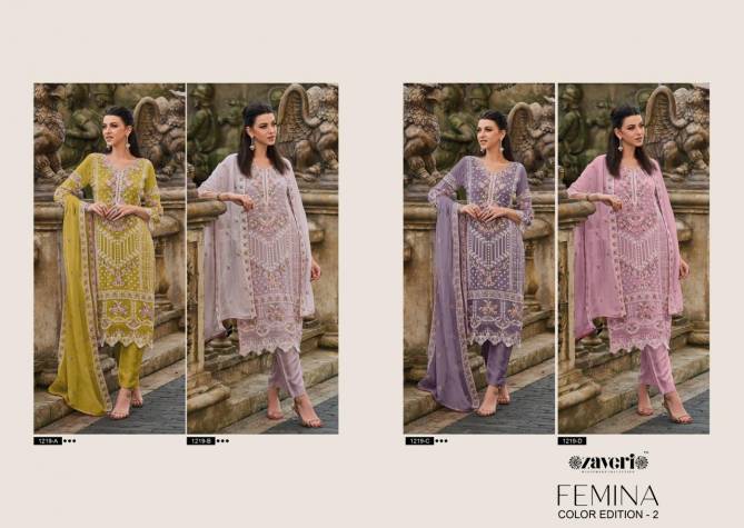 Femina Colour Edition 2 By Zaveri Soft Organza Bulk Kurti With Bottom Dupatta Orders In India